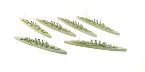 Konvolut 6 britische Kriegsschiffe