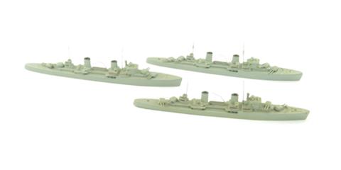 Konvolut 3 britische Kriegsschiffe