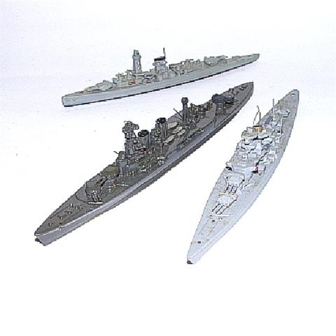 Konvolut 3 Kriegsschiffe