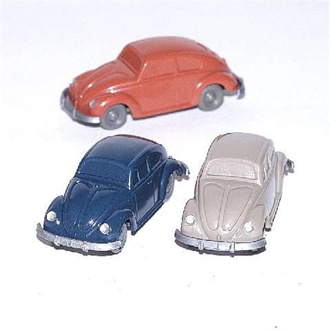 Konvolut 3 unverglaste VW Käfer (ovale HS)