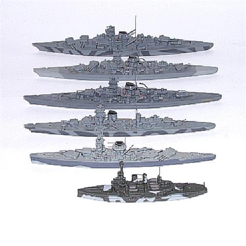 Konvolut 6 Kriegsschiffe (Dr. Grope)
