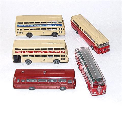 Konvolut 5 Busse der 60er/70er Jahre