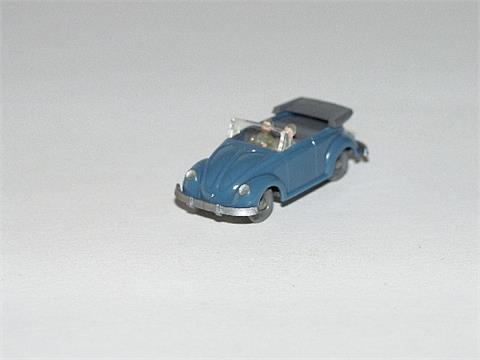 Käfer Cabrio mit Hörnern, ca. taubenblau