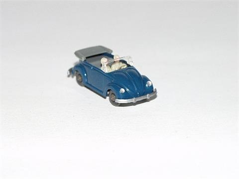 VW Käfer Cabrio mit Hörnern, ozeanblau