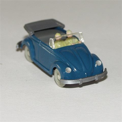 VW Käfer Cabrio mit Hörnern, azurblau