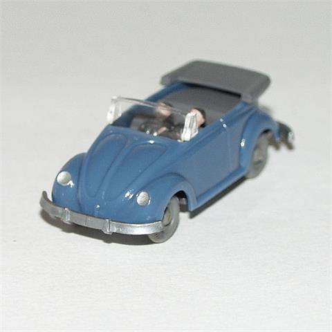 Käfer Cabrio mit Hörnern, taubenblau
