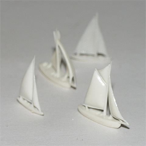 Konvolut 4 kleine Segelschiffe