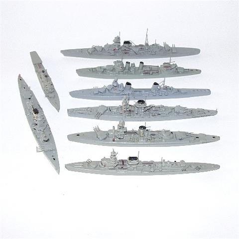 Konvolut 8 Kriegsschiffe