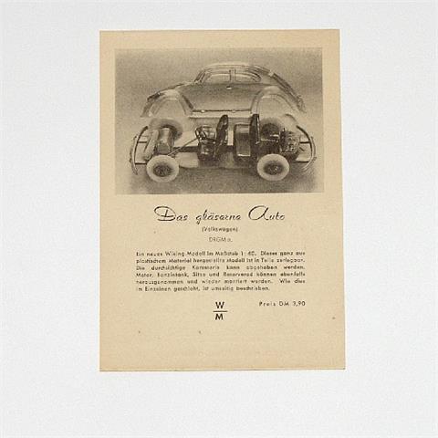 Prospekt 1949 "Das gläserne Auto"