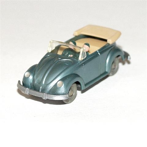 Käfer Cabrio mit Hörnern, grünmetallic