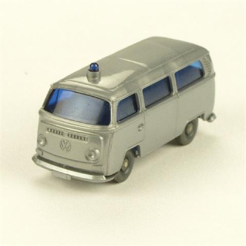 VW T2 Bus mit Blaulicht, silbern