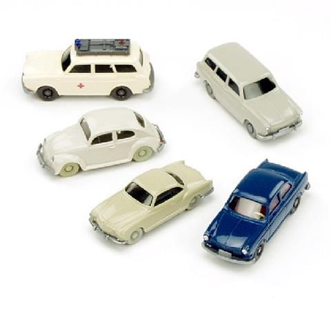 Konvolut 4 VW-PKW der 60er Jahre