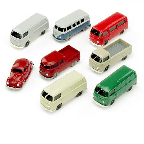 Konvolut 8 VW-Modelle der 60er/70er Jahre