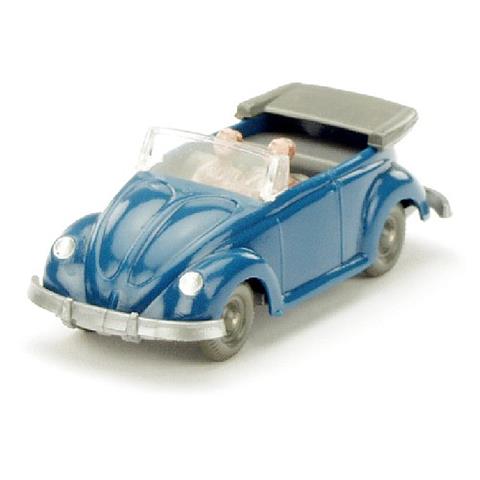 VW Käfer Cabrio mit Hörnern, azurblau