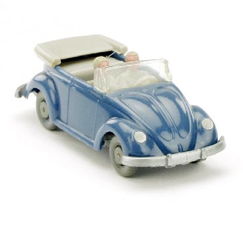 VW Käfer Cabrio mit Hörnern, mattgraublau