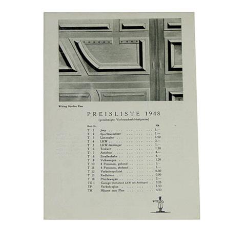 Preisliste 1948