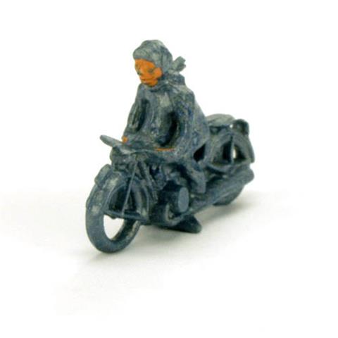 Motorradfahrer, blaumetallic