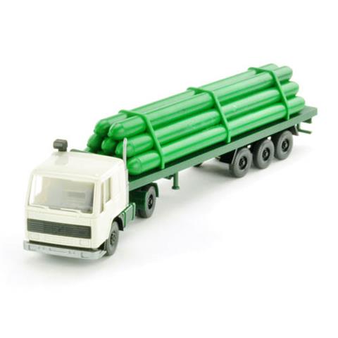 Gastransporter Volvo, grauweiß/grün