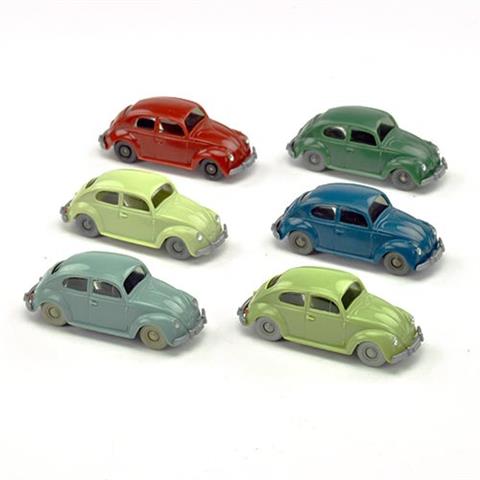 Konvolut 6 VW Käfer (Typ 5) der 60er Jahre