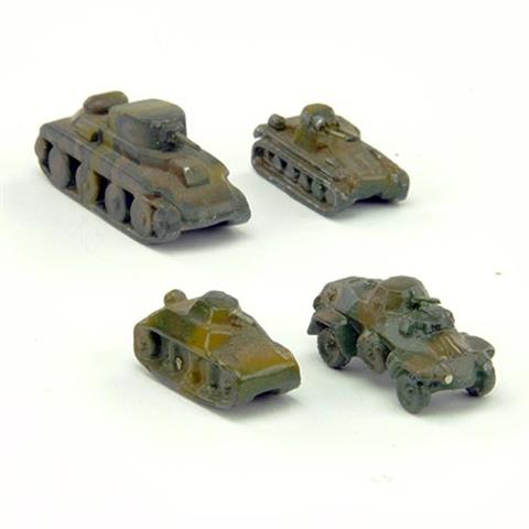 Konvolut 4 Wehrmachtsmodelle (Panzer)