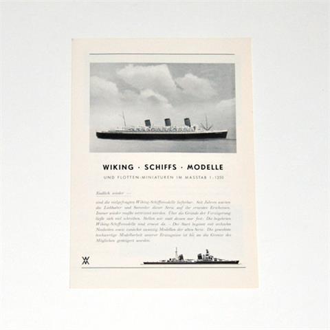 Schiffs-Preisliste um 1958