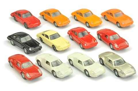 Konvolut 12 Porsche der 60er/80er Jahre