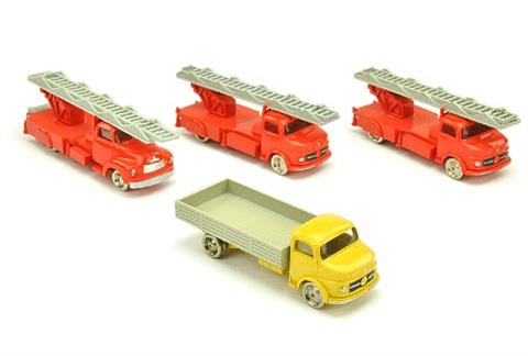 Lego- Konvolut 4 Fahrzeuge der 60er Jahre