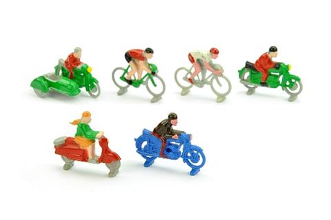 Lego - Konvolut 6 Zweiradfahrer (neue Version)