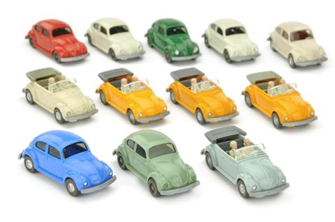 Konvolut 12 VW Käfer der 70er Jahre