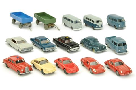 Konvolut 15 Modelle der 50er bis 70er Jahre