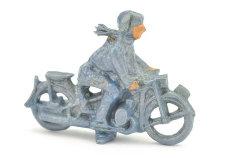 Motorradfahrer, blaumetallic