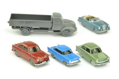 Konvolut 5 Modelle der 1950er/60er Jahre