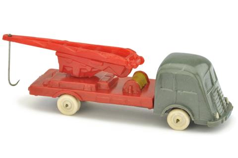 Kranwagen Fiat, betongrau/misch-rot (Räder weiß)