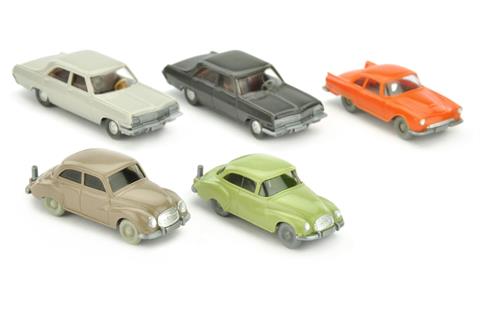 Konvolut 5 Opel-/DKW-PKW der 1960er Jahre