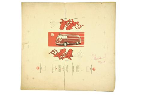 Andruckmuster für Originalkarton (um 1959)