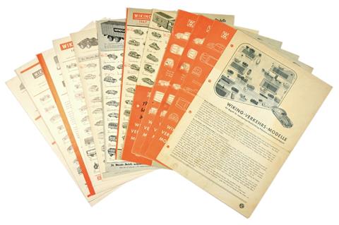 Konvolut 13 Preislisten (1956 bis 1977)