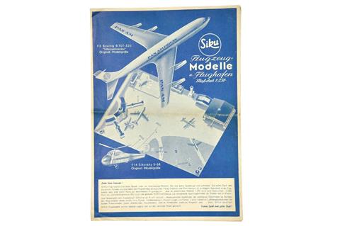 SIKU - Flugzeug-Preisliste 1959