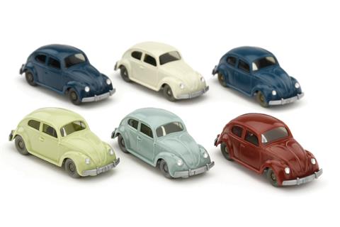 Konvolut 6 VW Käfer der 1960er Jahre