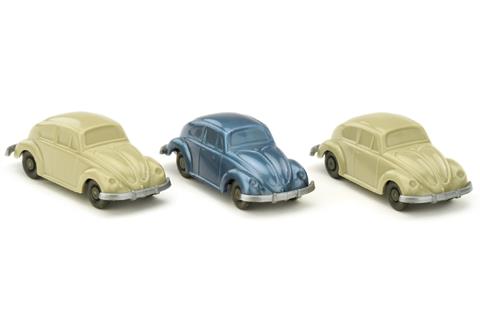 Konvolut 3 unverglaste VW Käfer der 1950er Jahre