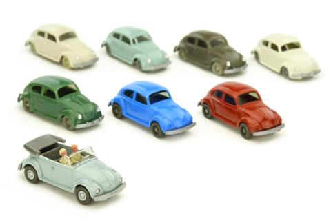 Konvolut 8 VW Käfer der 1960er/70er Jahre