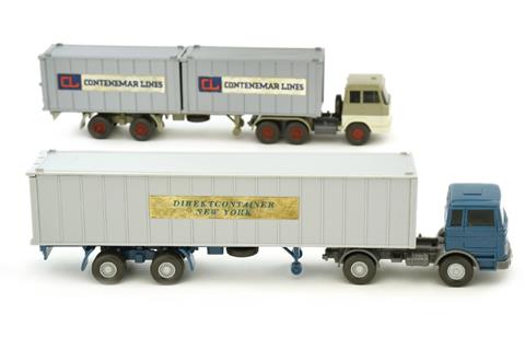 Konvolut 2 Container-LKW der 1970er Jahre