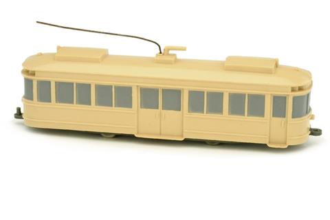 Straßenbahn 2-Achs-Triebwagen, beige