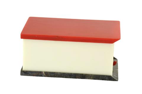 PKW-Garage, rot/weiß