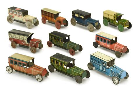 Diverse - Konvolut 10 kleine Penny Toy-Fahrzeuge