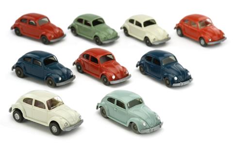 Konvolut 9 VW Käfer der 1960er/70er Jahre