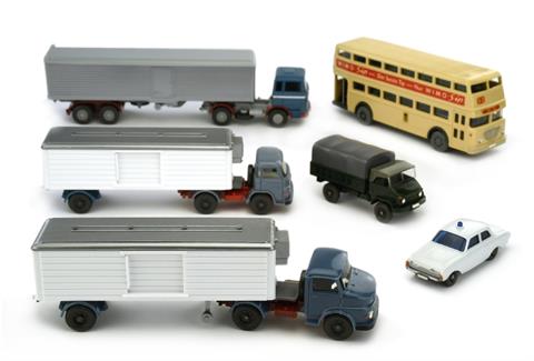 Konvolut 6 Modelle der 1960er Jahre (nur bemalt)