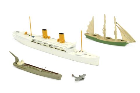 Konvolut 3 zivile Schiffe der 1940er/50er Jahre