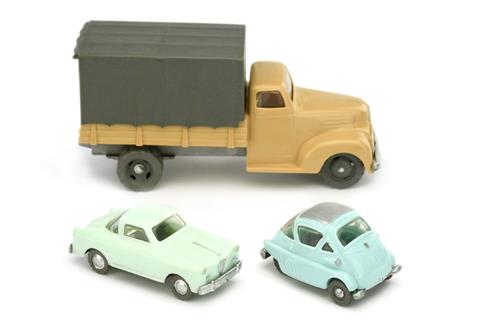 SIKU - Konvolut 3 Fahrzeuge der 1950er/60er Jahre