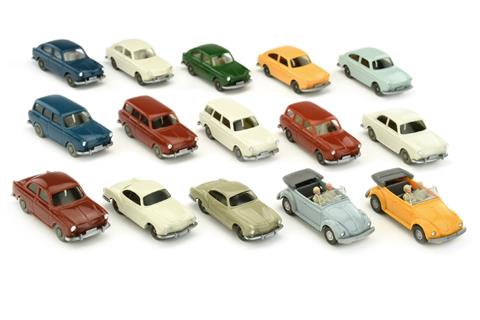 Konvolut 15 VW-PKW der 1960er/70er Jahre