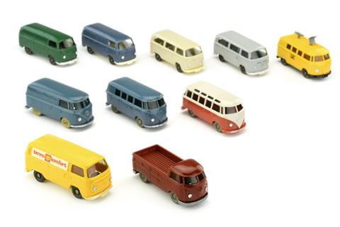 Konvolut 10 VW-Busse der 1960er/70er Jahre